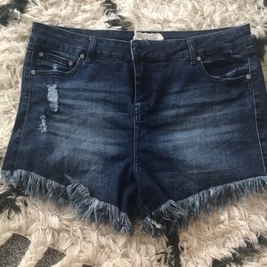 Distressed shorts